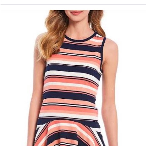 Michael Kors Dresses & Skirts - 87. Michael Kors Ottoman Stripe Flounce Hem Dress